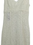 Vorschaubild 3 von Spitzenkleid Damen Gr. 42 Weiß Elegant Hochzeit Midikleid