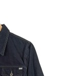 Vorschaubild 4 von Damen Jeansjacke Schwarz Gr. M Kontrastnähte Casual