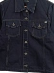 Vorschaubild 3 von Damen Jeansjacke Schwarz Gr. M Kontrastnähte Casual