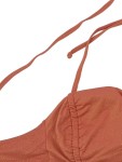 Vorschaubild 3 von Bikini-Oberteil Damen Orange Gr. 40/L Uni Glamourös Ärmellos