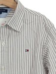 Vorschaubild 2 von Freizeithemd Kinder Gr. 152 Grau Baumwolle Gestreift Casual Logo