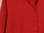 Vorschaubild 2 von Bluse Damen Gr. 42/XL Rot Lyocell Uni Klassisch Langarm Büro Knopf