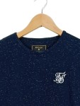 Vorschaubild 4 von Herren T-Shirt Gr. XS Blau Meliert Longline Streetwear Logo