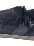 Vorschaubild 3 von High-Top Sneaker Damen Gr. 40 Blau Wildleder Reißverschluss Schnürung Uni