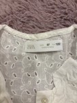 Vorschaubild 6 von Bluse Kinder Weiß Gr. 122 Baumwolle Lochmuster Feminin Kurzarm Alltag Knopf