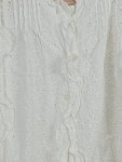 Vorschaubild 4 von Bluse Kinder Weiß Gr. 122 Baumwolle Lochmuster Feminin Kurzarm Alltag Knopf