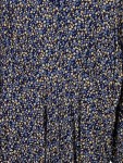 Vorschaubild 3 von Damen Freizeitkleid Blumenmuster Langarm Blau Gr. 42 Viskose