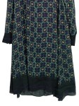 Vorschaubild 4 von Damen Kleid Gr. 38 Grün Blau Geometrisch Langarm