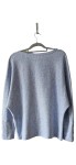 Vorschaubild 2 von Damen Pullover Gr. 44/XXL Blau Meliert Langarm Casual
