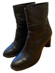 Vorschaubild 2 von Stiefeletten Damen Gr. 41 Schwarz Leder Reißverschluss 9 cm Klassisch