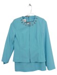 Vorschaubild 1 von Kostüm Damen Türkis Gr. 36/S Polyester Uni Elegant Langarm