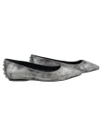 Vorschaubild 1 von Ballerinas Damen Gr. 37 Silber Leder Slip-On Glamourös Party Uni