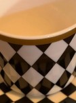 Vorschaubild 4 von Tasse mit Untertasse Mehrfarbig Keramik Geometrisch Kariert Modern Alltag
