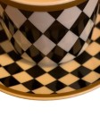Vorschaubild 5 von Tasse mit Untertasse Mehrfarbig Keramik Geometrisch Kariert Modern Alltag