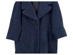 Vorschaubild 3 von Klassischer Mantel Damen Blau Gr. 40/L Wolle Uni Langarm Alltag Business