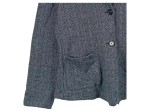 Vorschaubild 4 von Blazer Damen Grau Gr. 44/XXL Baumwolle Fischgrätenmuster Casual