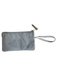 Vorschaubild 2 von Etui Pouch Täschchen Grau Polyamid mit Handschlaufe Lederdetails