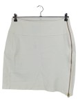 Vorschaubild 1 von Faltenrock Damen Gr. 42/XL Weiß Viskose Uni Elegant Business