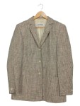 Vorschaubild 1 von Blazer Damen Beige Gr. 38/M Polyester Kariert Klassisch Langarm