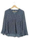 Vorschaubild 5 von Damen Bluse Blumenmuster Langarm Raffungen Mehrfarbig Gr. 48/4XL