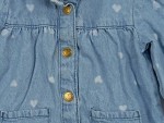 Vorschaubild 3 von Jeanskleid Kinder Gr. 80 Blau Baumwolle Punkte Casual Alltag Knopf