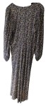 Vorschaubild 2 von Damen Freizeitkleid Blumenmuster Langarm Blau Gr. 42 Viskose