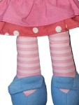 Vorschaubild 3 von Stoffpuppe Mädchen Rosa Haare 33cm Kuschelpuppe Babypuppe