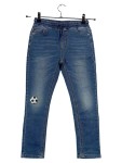 Vorschaubild 1 von Kinder Jeans Regular Fit Gr. 134 Blau Fußball Applikation