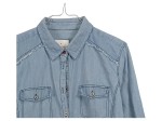Vorschaubild 3 von Damen Jeanshemd Hemdbluse Gr. 42 Blau Baumwolle