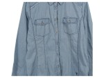 Vorschaubild 4 von Damen Jeanshemd Hemdbluse Gr. 42 Blau Baumwolle