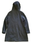 Vorschaubild 2 von Damen Wollmantel Kapuze Gr. 38 Dunkelblau Teddyfutter Warm