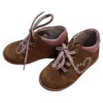 Vorschaubild 1 von Lauflernschuhe Mädchen Gr. 22 Braun Rosa Wildleder Herz