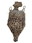 Vorschaubild 6 von Damen Body Leopardenmuster Gr. M Beige Animal-Print Mesh