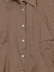 Vorschaubild 3 von Bluse Damen Braun Gr. 44/XXL Baumwolle Uni Klassisch Langarm Knopf