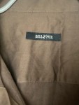 Vorschaubild 5 von Bluse Damen Braun Gr. 44/XXL Baumwolle Uni Klassisch Langarm Knopf