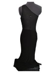 Vorschaubild 3 von Abendkleid Damen Schwarz Gr. 40/L Polyester Uni Glamourös Ärmellos Maxikleid