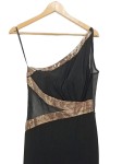 Vorschaubild 4 von Abendkleid Damen Schwarz Gr. 40/L Polyester Uni Glamourös Ärmellos Maxikleid