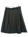 Vorschaubild 1 von Faltenrock Damen Schwarz Gr. 36/S Baumwolle Uni Elegant Business