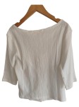 Vorschaubild 3 von Damen Langarmshirt Rippstrick Weiß Gr. M 38 Freizeit Casual