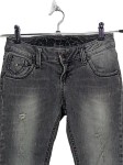 Vorschaubild 2 von Ripped Jeans Damen Gr. W26/34/XS Grau Baumwolle Uni Urban Angel Slim 35 cm