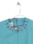 Vorschaubild 3 von Kostüm Damen Türkis Gr. 36/S Polyester Uni Elegant Langarm