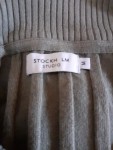 Vorschaubild 5 von Strickkleid Damen Oliv Gr. 38/M Viskose Rippstrick Minimalistisch