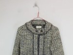 Vorschaubild 2 von Blazer Damen Gr. 36/S Grau Polyacryl Meliert Klassisch Langarm Knopf