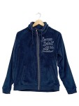Vorschaubild 1 von Sweatjacke Damen Gr. 38/M Blau Polyester Schriftzug Casual Langarm