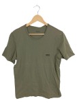 Vorschaubild 1 von T-Shirt Herren Gr. 52/L Oliv Baumwolle Logo-Print Basic Kurzarm Alltag
