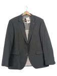 Vorschaubild 1 von Sakko Herren Gr. 54/XL Grau Strukturmuster Business Langarm Knopf