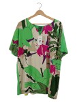 Vorschaubild 1 von T-Shirt Damen Grün Gr. 42/XL Viskose Florales Muster Farbenfroh