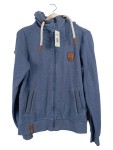 Vorschaubild 1 von Sweatjacke Damen Blau Gr. 36/S Baumwolle Meliert Maritim Langarm