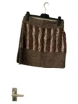 Vorschaubild 5 von Wickelrock Damen Gr. 38 Braun Bohemian Nieten Baumwolle