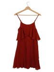 Vorschaubild 1 von Sommerkleid Damen Gr. 36/S Rot Polyester Uni Feminin Freizeit Party Date